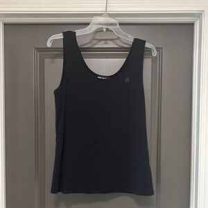 Karl Lagerfeld black cotton tank top